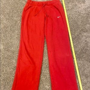 Red Nike sweatpants
